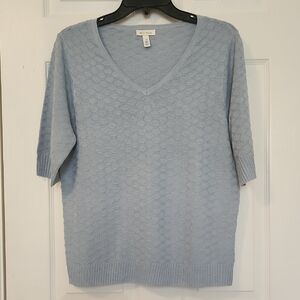 Ella Moss Light Blue V-Neck Sweater